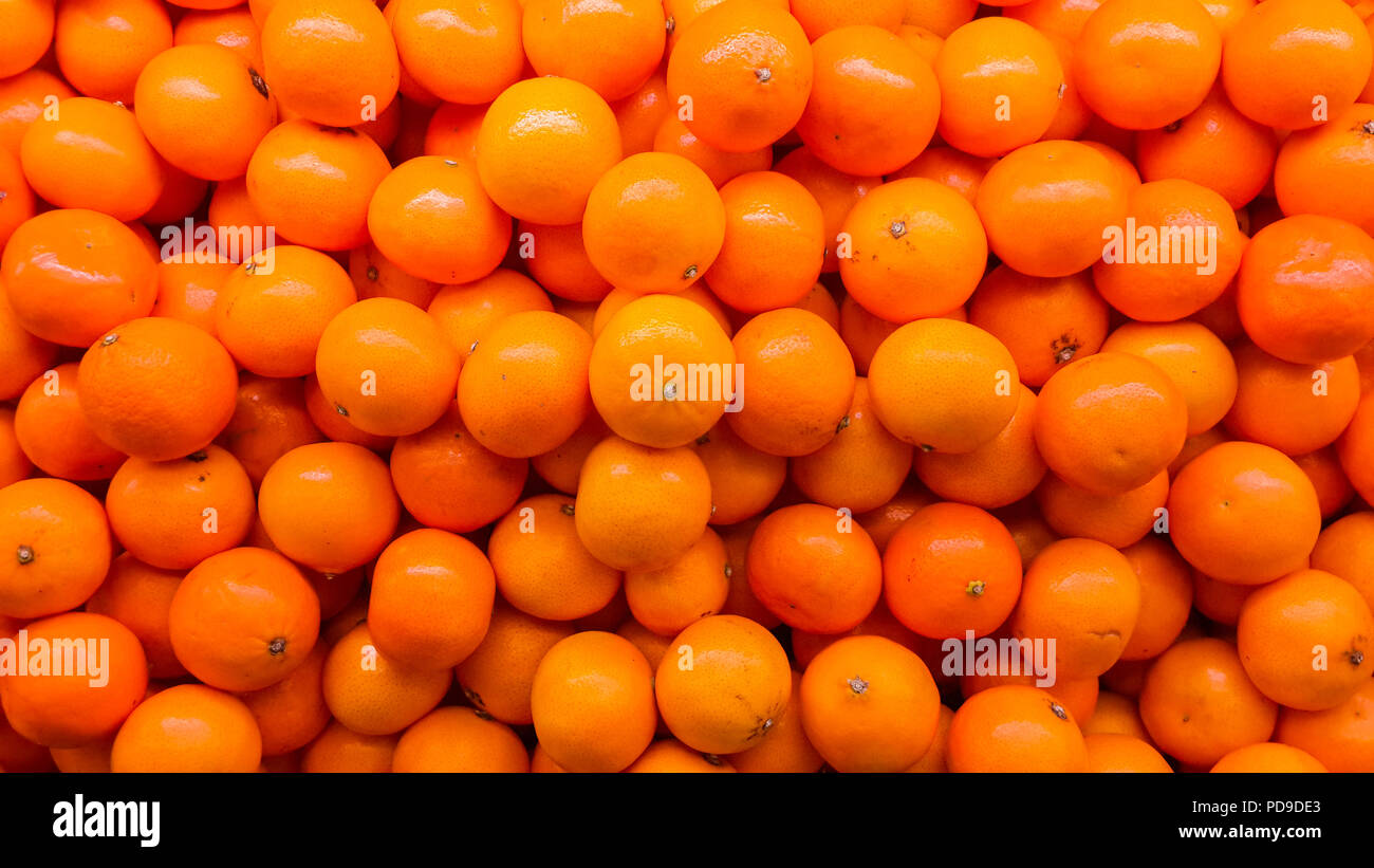 Fresh oranges texture. Oranges background. Selective focus Stock Photo