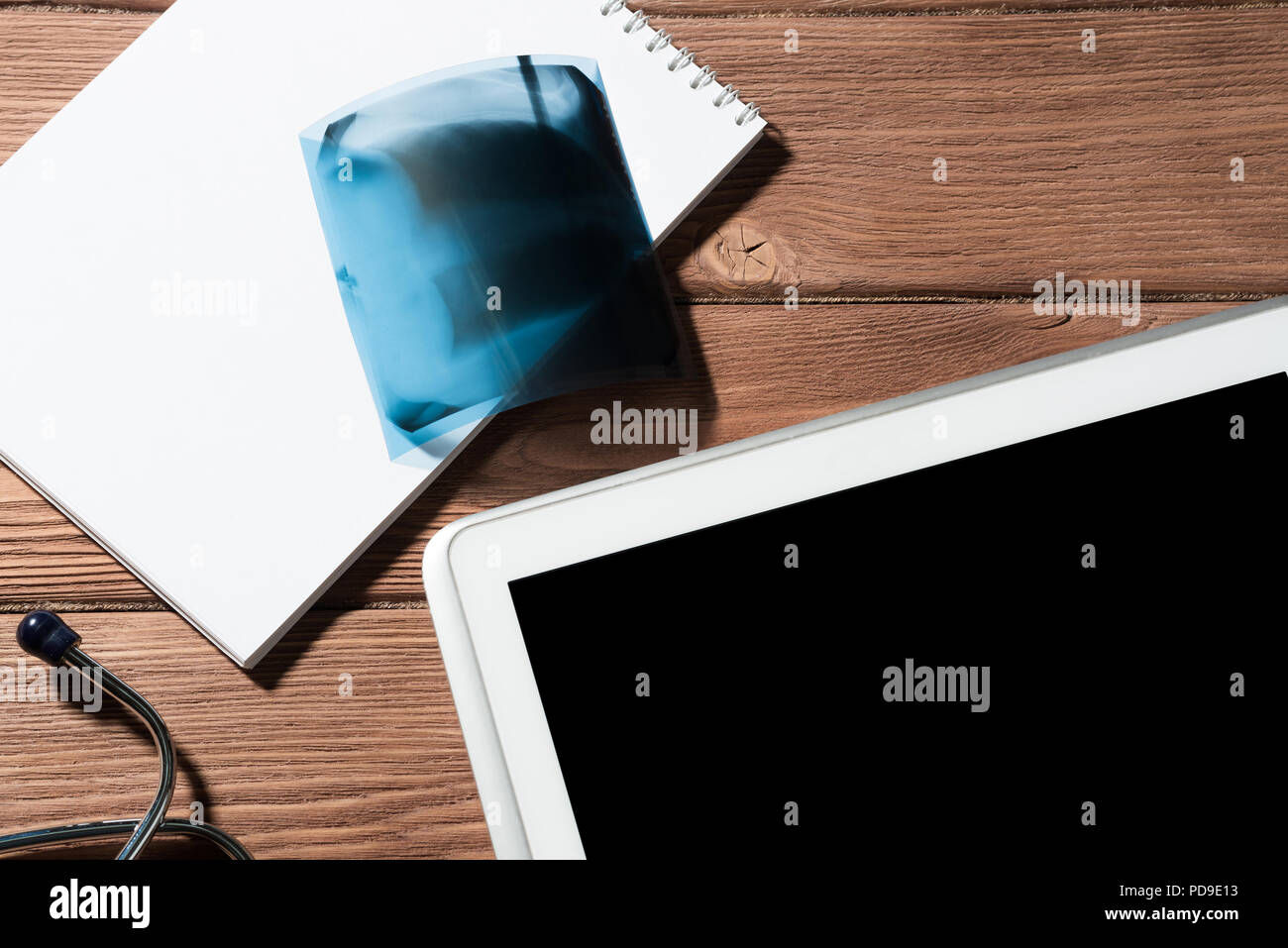 Workplace of health worker Stock Photo - Alamy