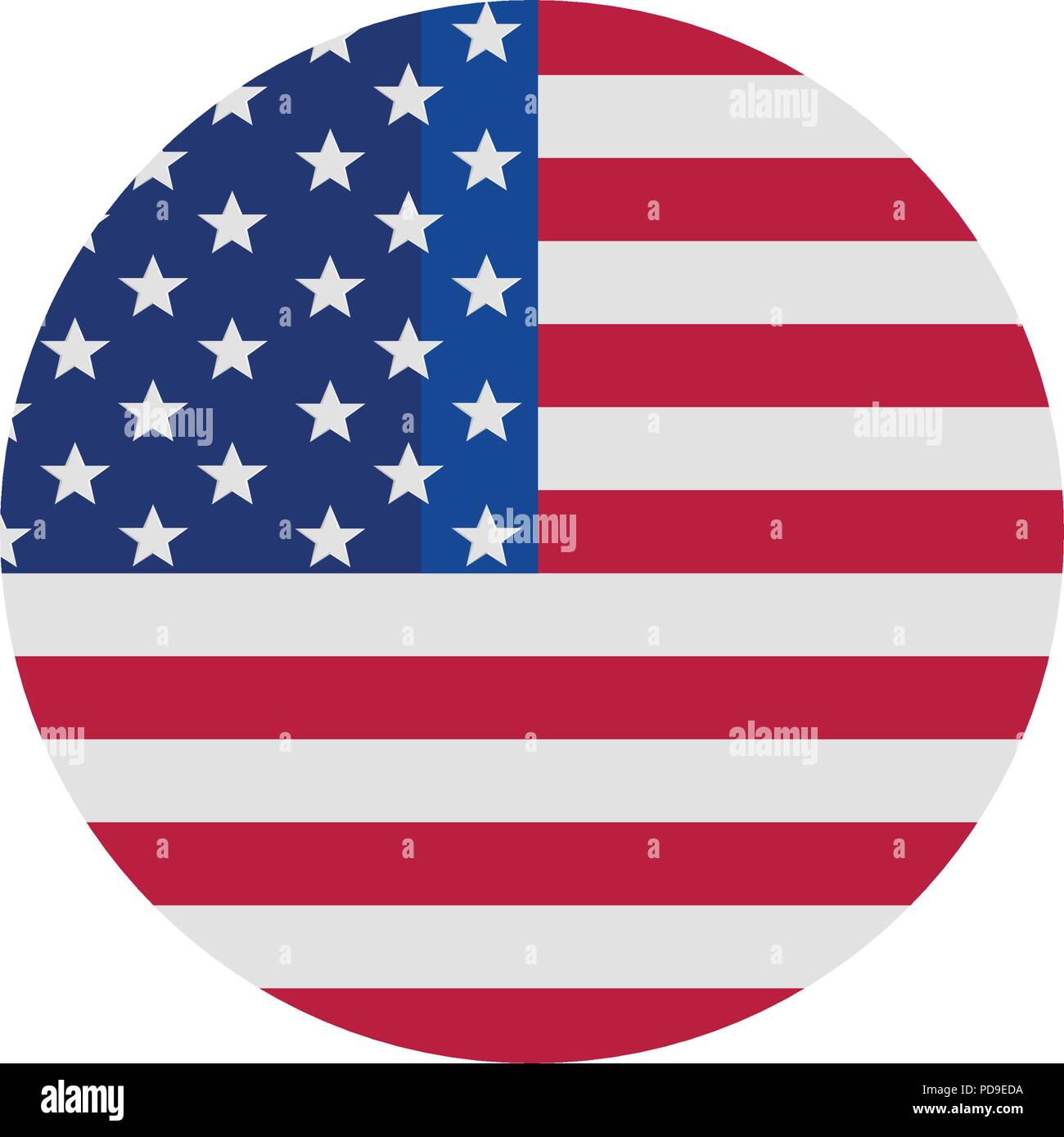 Usa Flag Vector Icon Symbol Of The United States Of America