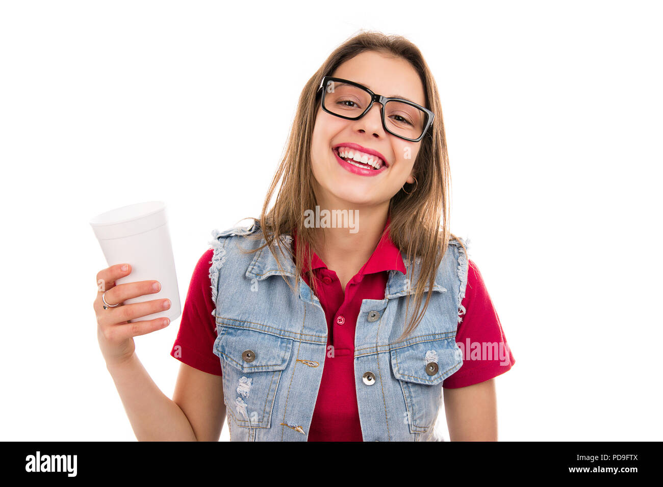 Woman paper cup hi-res stock photography and images - Alamy