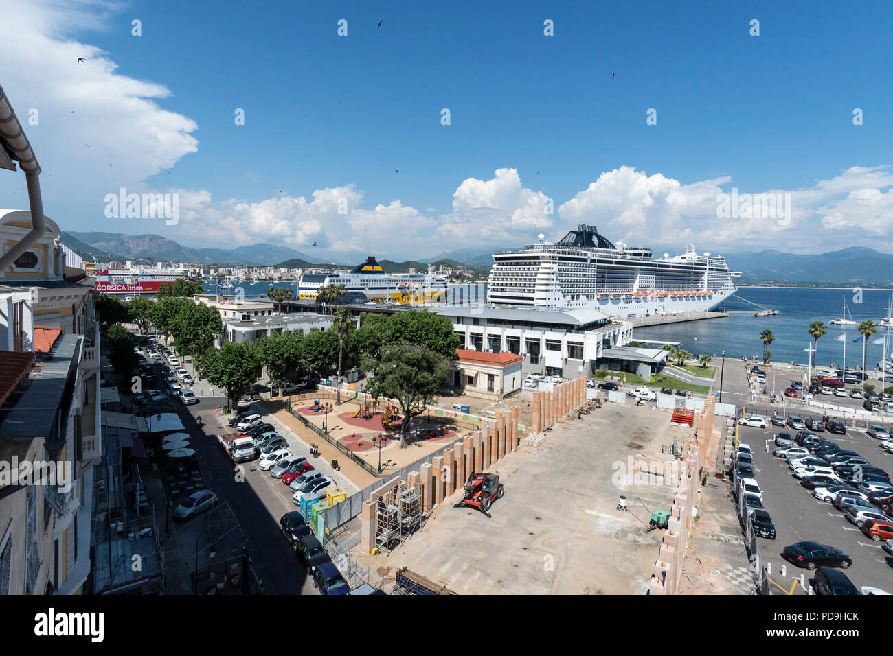 The main car ferry and cruise ship terminals in Ajaccio, Corsica, France  Stock Photo - Alamy