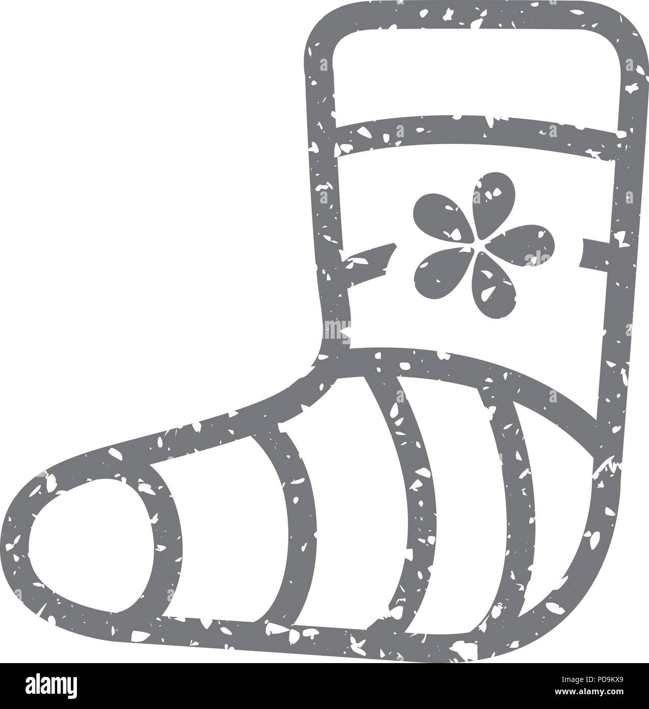 Grunge icon - Injured foot Stock Vector