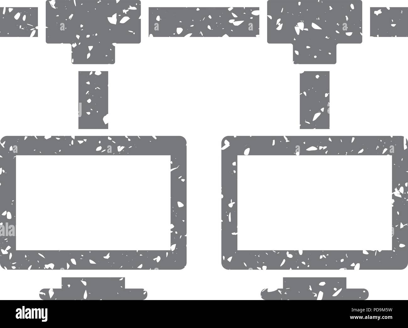 Grunge icon - Local area network Stock Vector