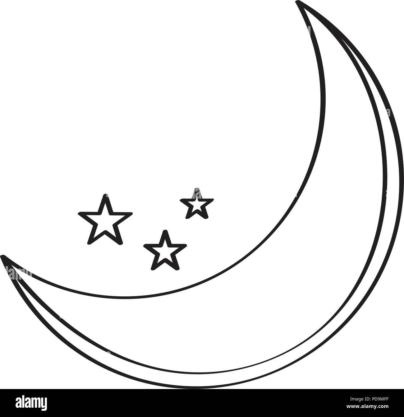Isolated moon weather icon Stock Vector Image & Art - Alamy