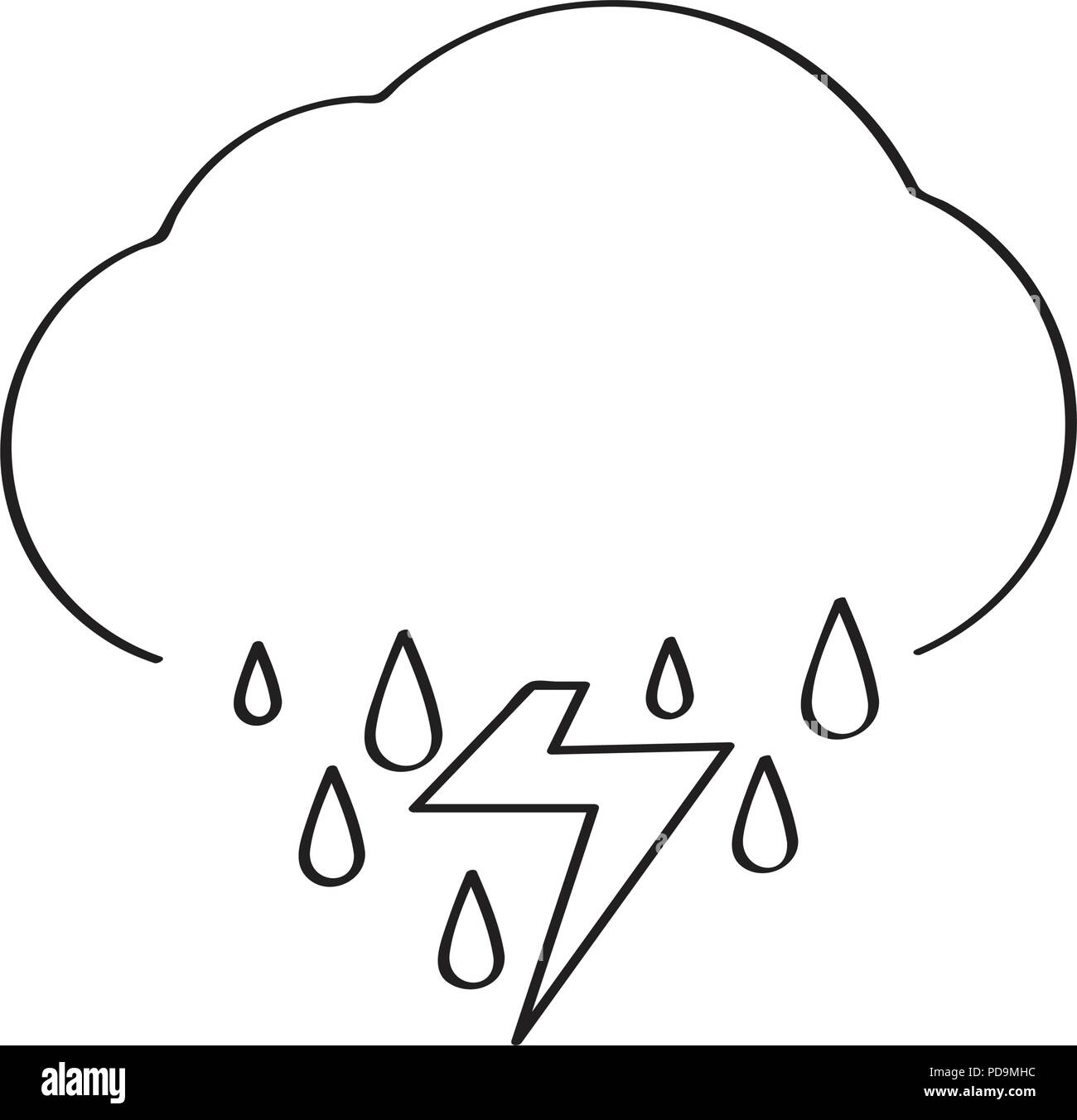 Isolated thunderstorm weather icon Stock Vector Image & Art - Alamy