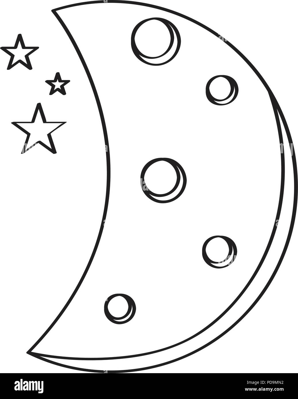 Isolated moon weather icon Stock Vector Image &amp; Art - Alamy