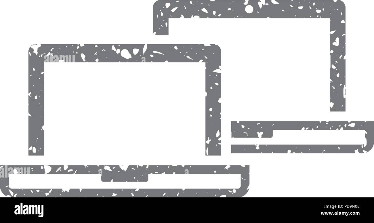Grunge icon - Laptops Stock Vector