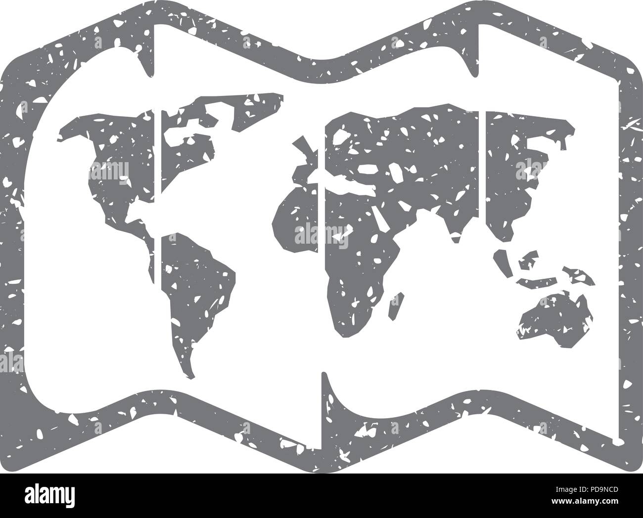 Grunge icon - World map Stock Vector Image & Art - Alamy