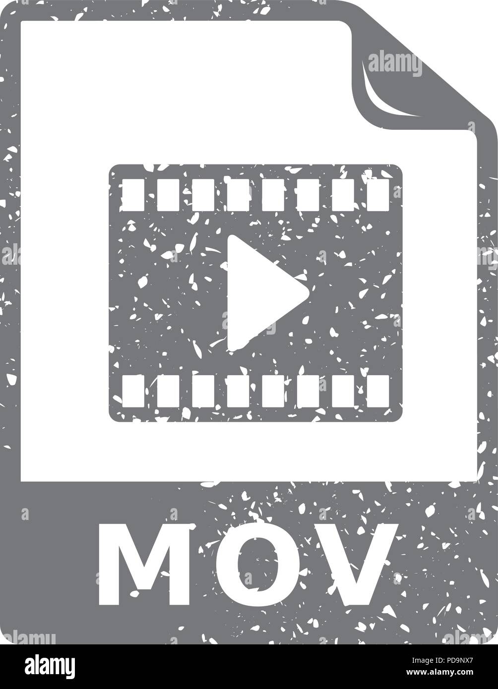 Grunge icon - Video file Stock Vector Image & Art - Alamy
