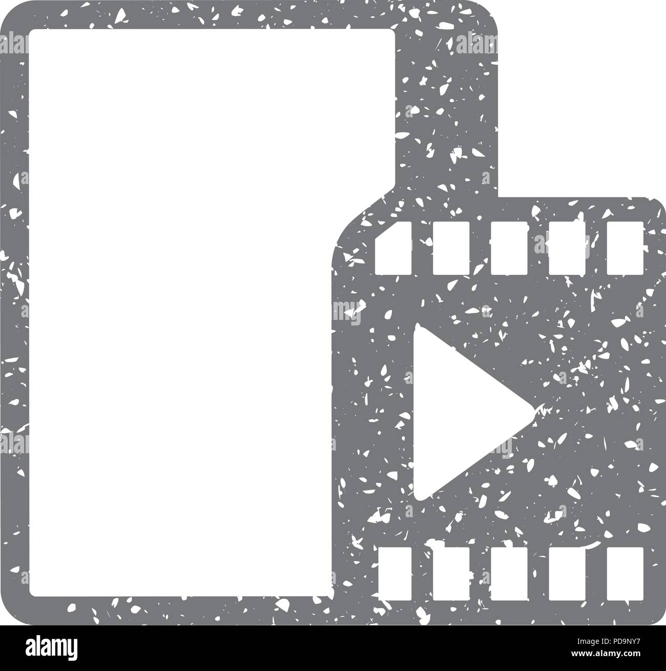 Grunge icon - Video file Stock Vector Image & Art - Alamy