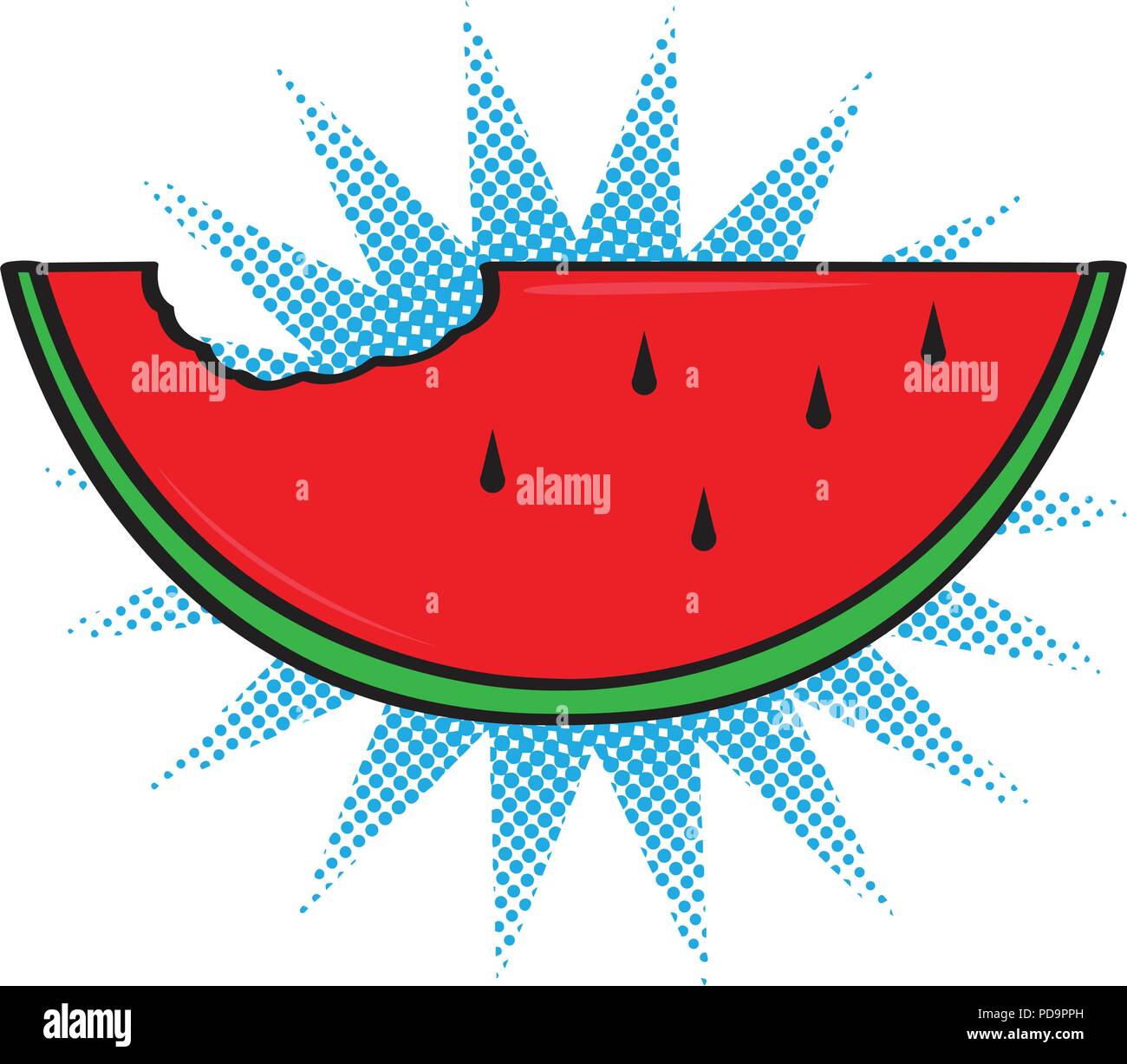 Isolated comic watermelon icon Stock Vector Image & Art - Alamy