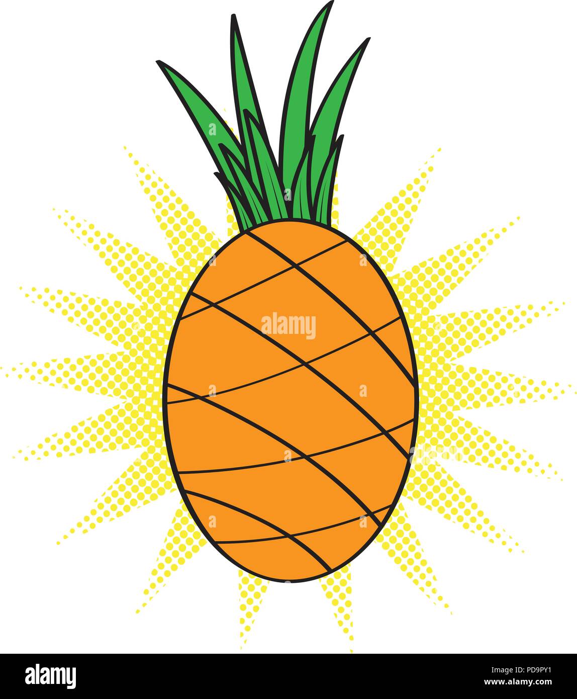 Isolated comic pineapple icon Stock Vector Image & Art - Alamy