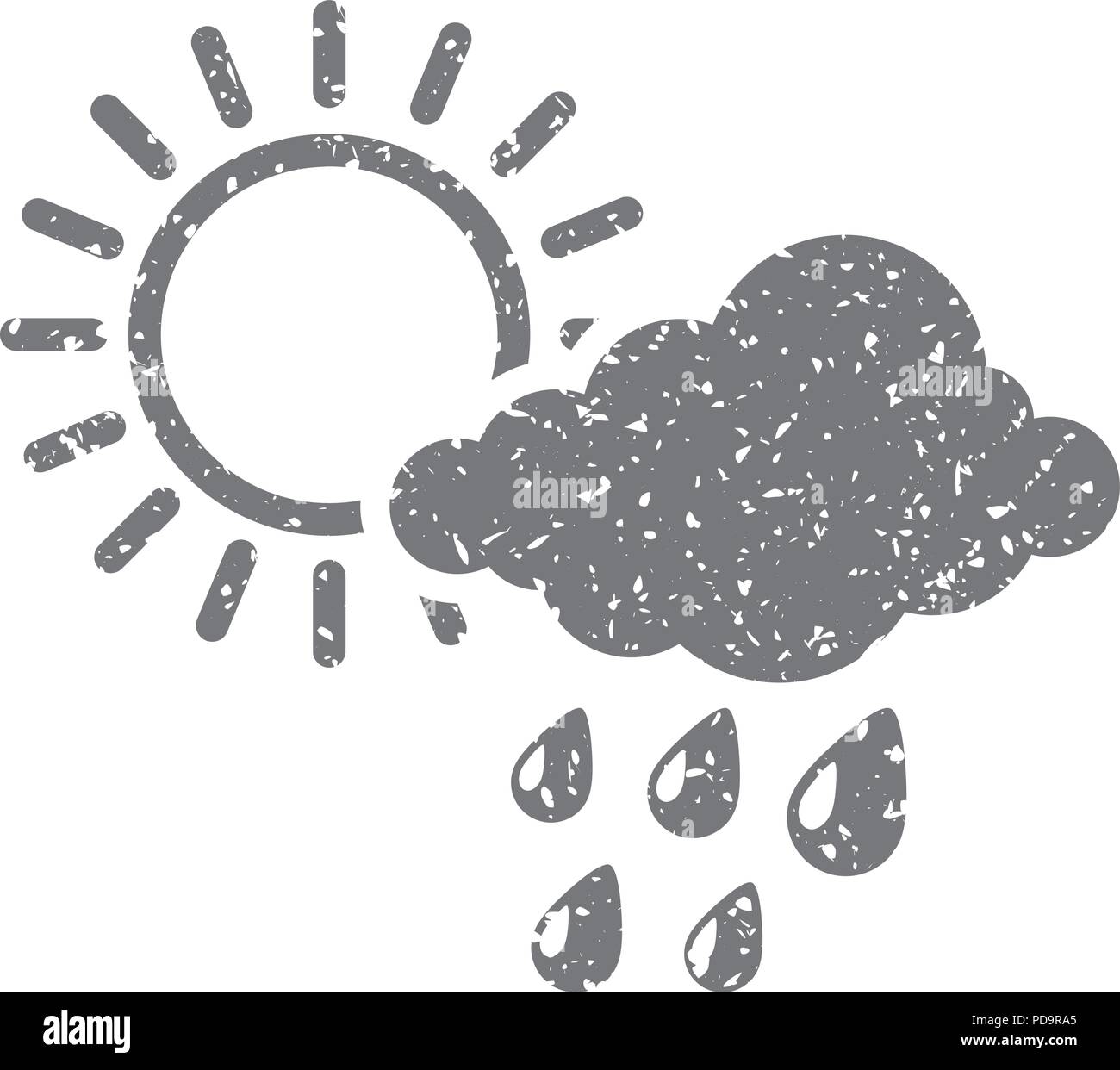 Grunge icon - Rain cloud Stock Vector Image & Art - Alamy