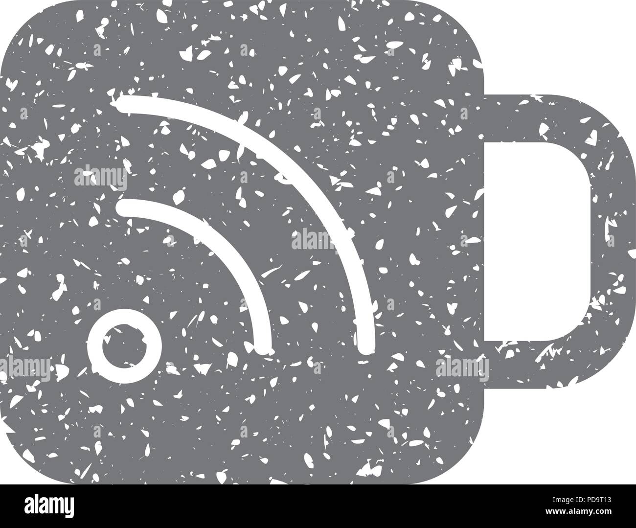 Grunge icon - RSS Feed cup Stock Vector