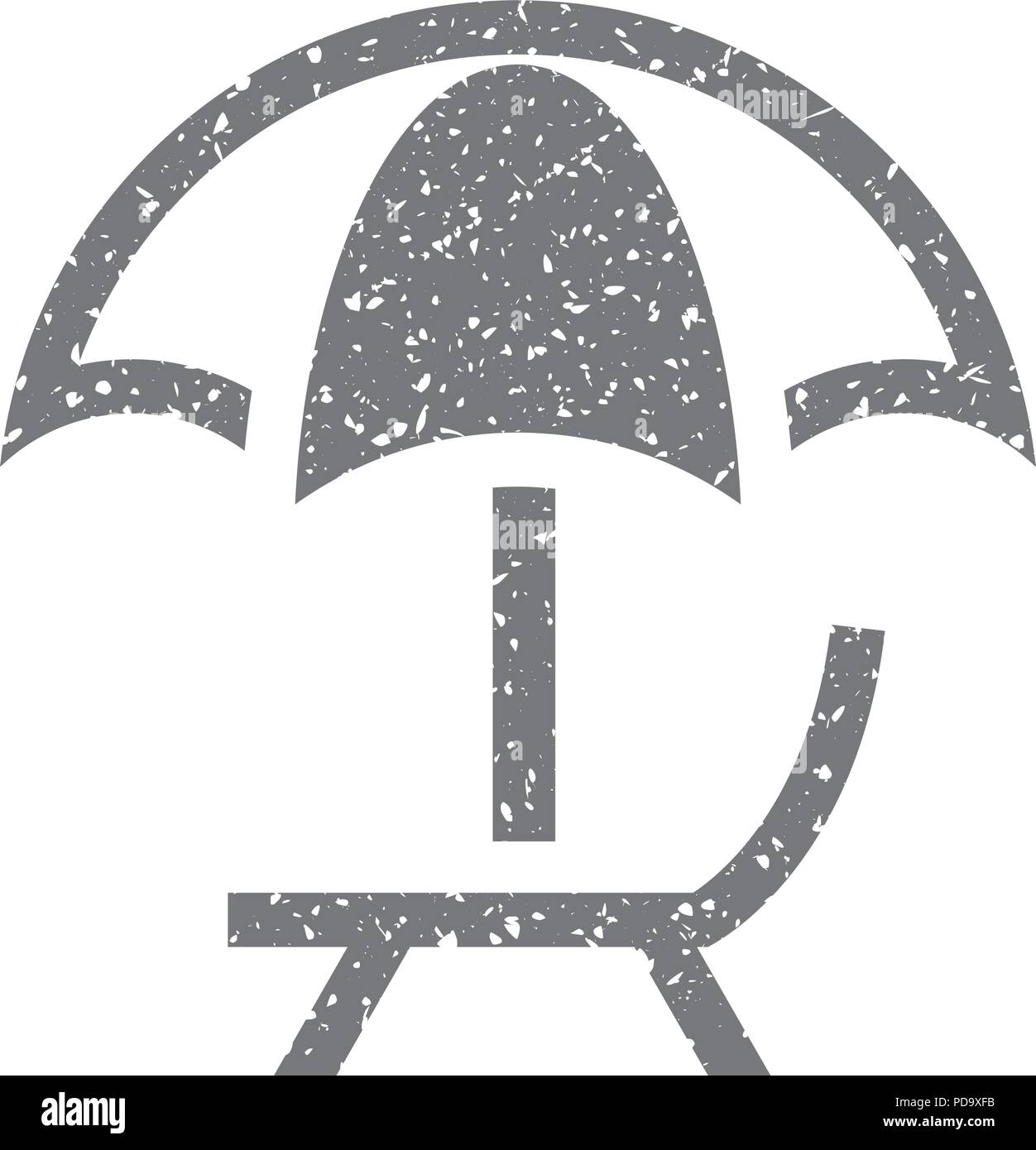 Grunge icon - Beach Umbrella Stock Vector Image & Art - Alamy