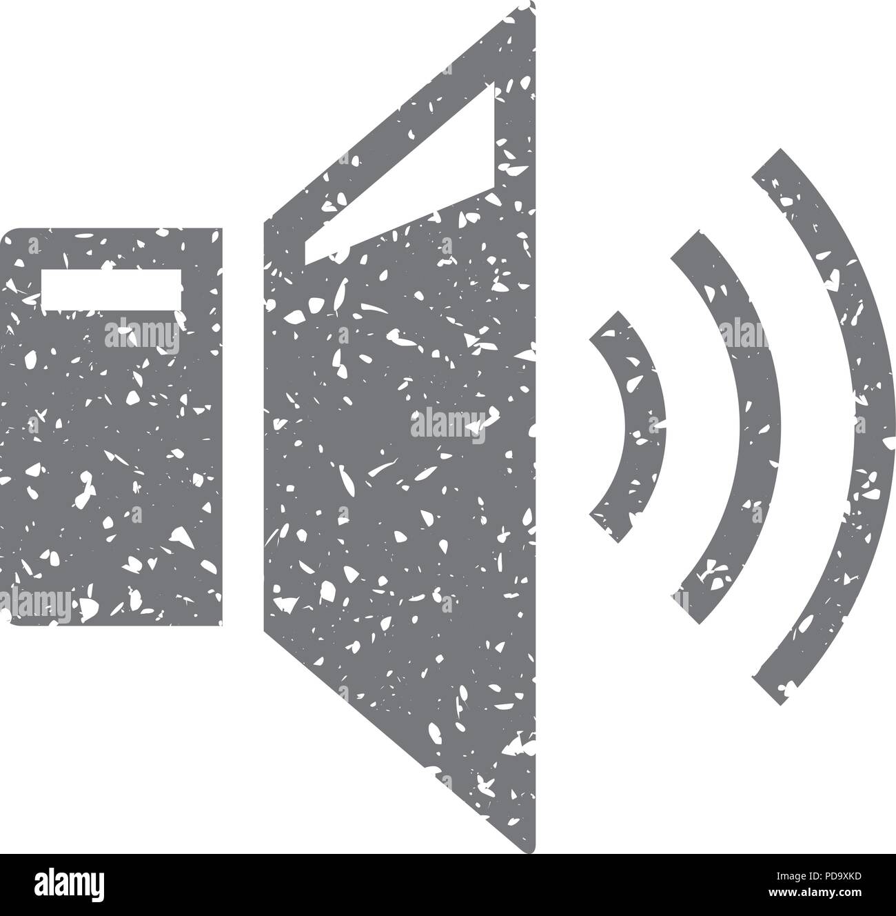 Grunge icon - Audio volume Stock Vector Image & Art - Alamy