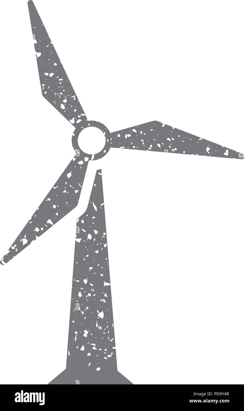 Grunge icon - Wind turbine Stock Vector Image & Art - Alamy