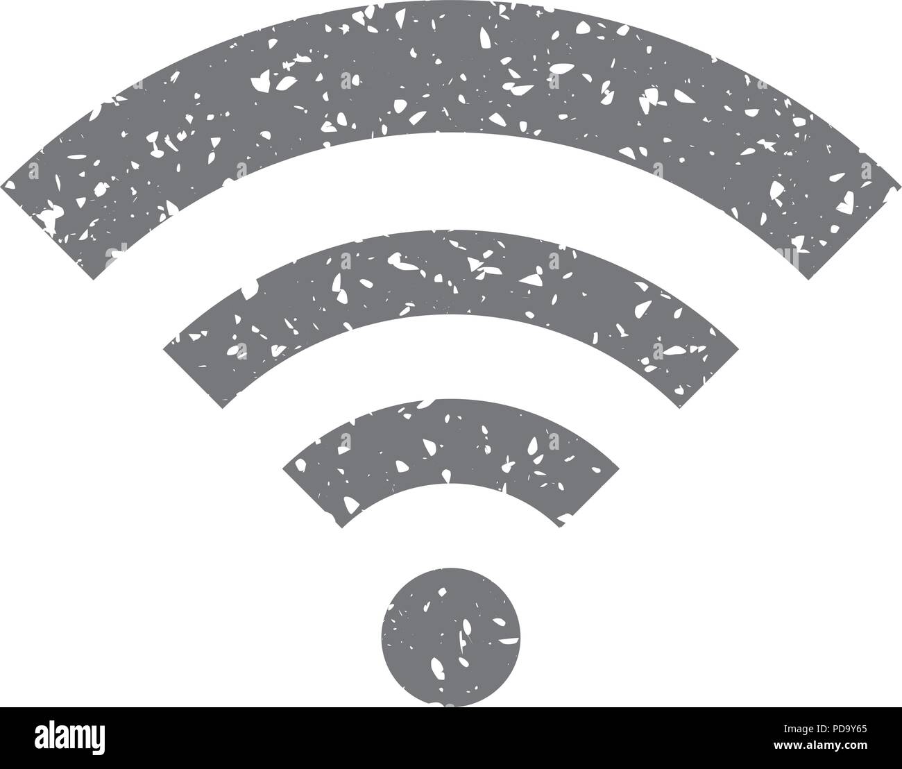 Grunge icon - Wifi symbol Stock Vector Image & Art - Alamy