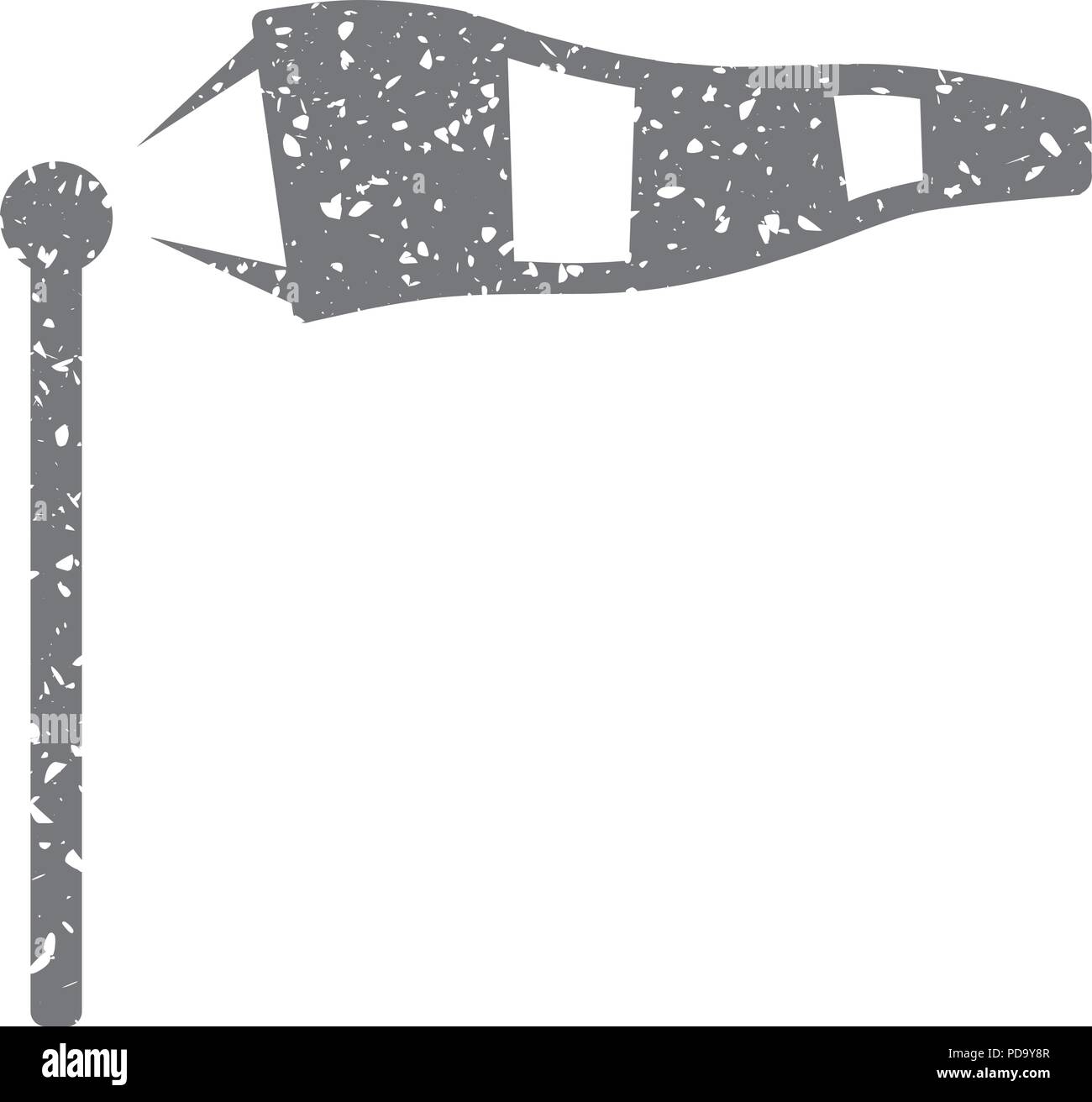 Grunge icon - Windsock Stock Vector