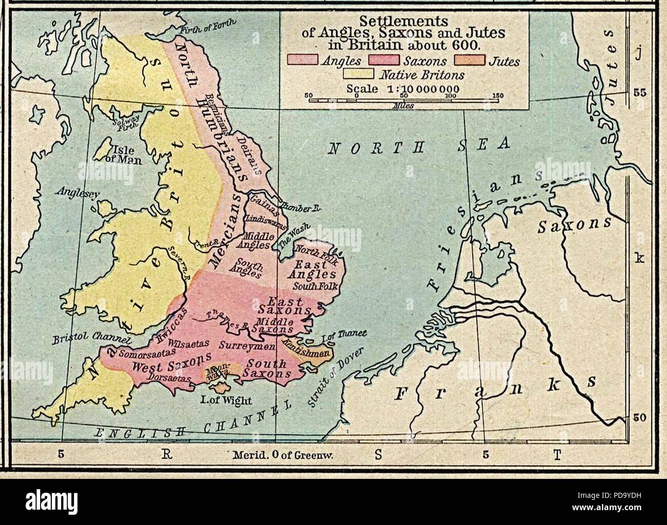 Angles, Saxons, Jutes in Britain year 600 Stock Photo Alamy