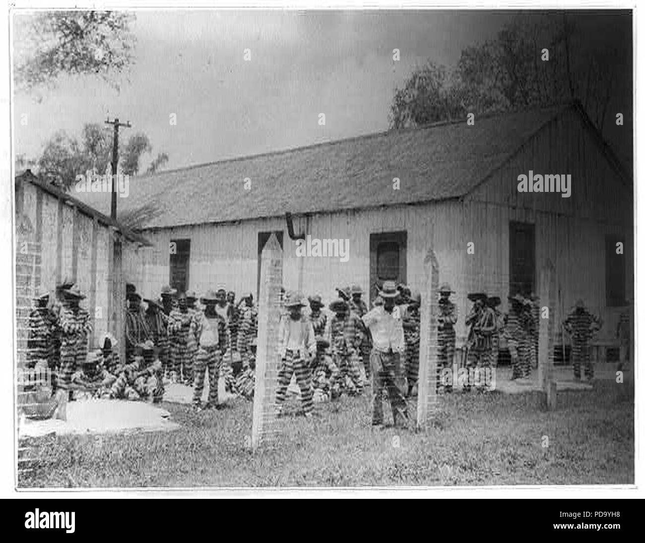 Angola Prison -- Leadbelly in the foreground. Stock Photo