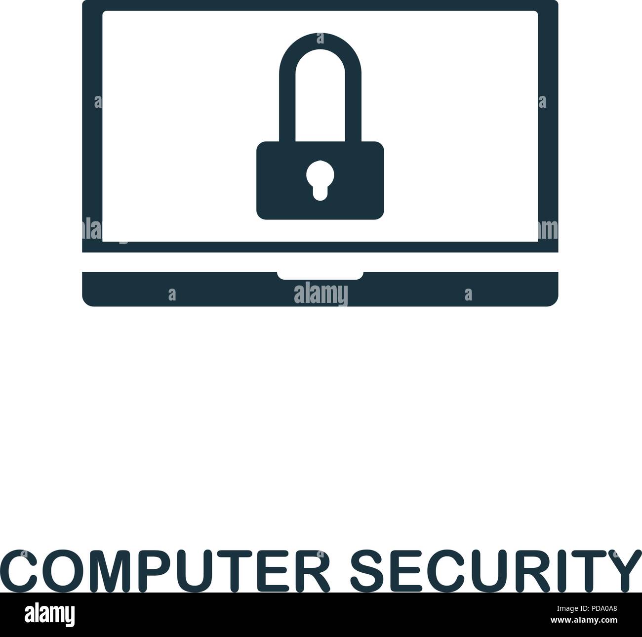Computer Security creative icon. Simple element illustration. Computer Security concept symbol design from web development collection. Can be used for Stock Vector