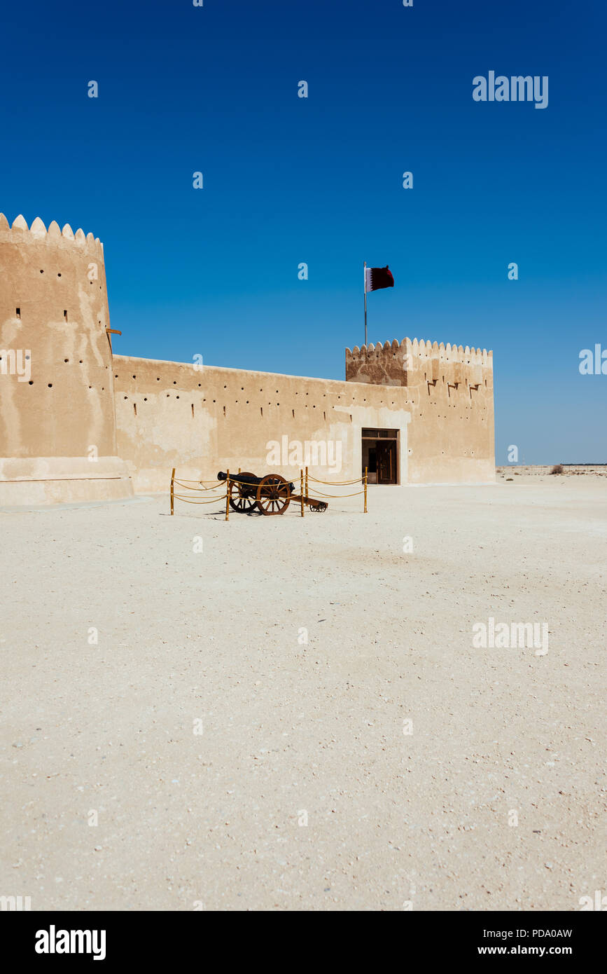 Al Zubara Fort حصن الزبارة or Az Zubara(h) Fort, Al Shamal municipality, Qatar Stock Photo