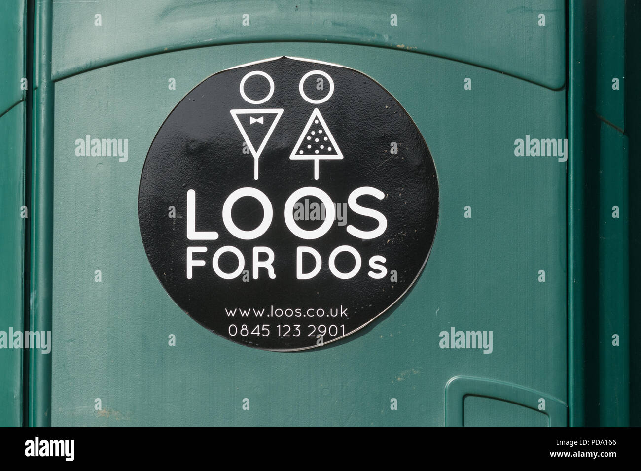 Loos for dos, mobile toilet Stock Photo