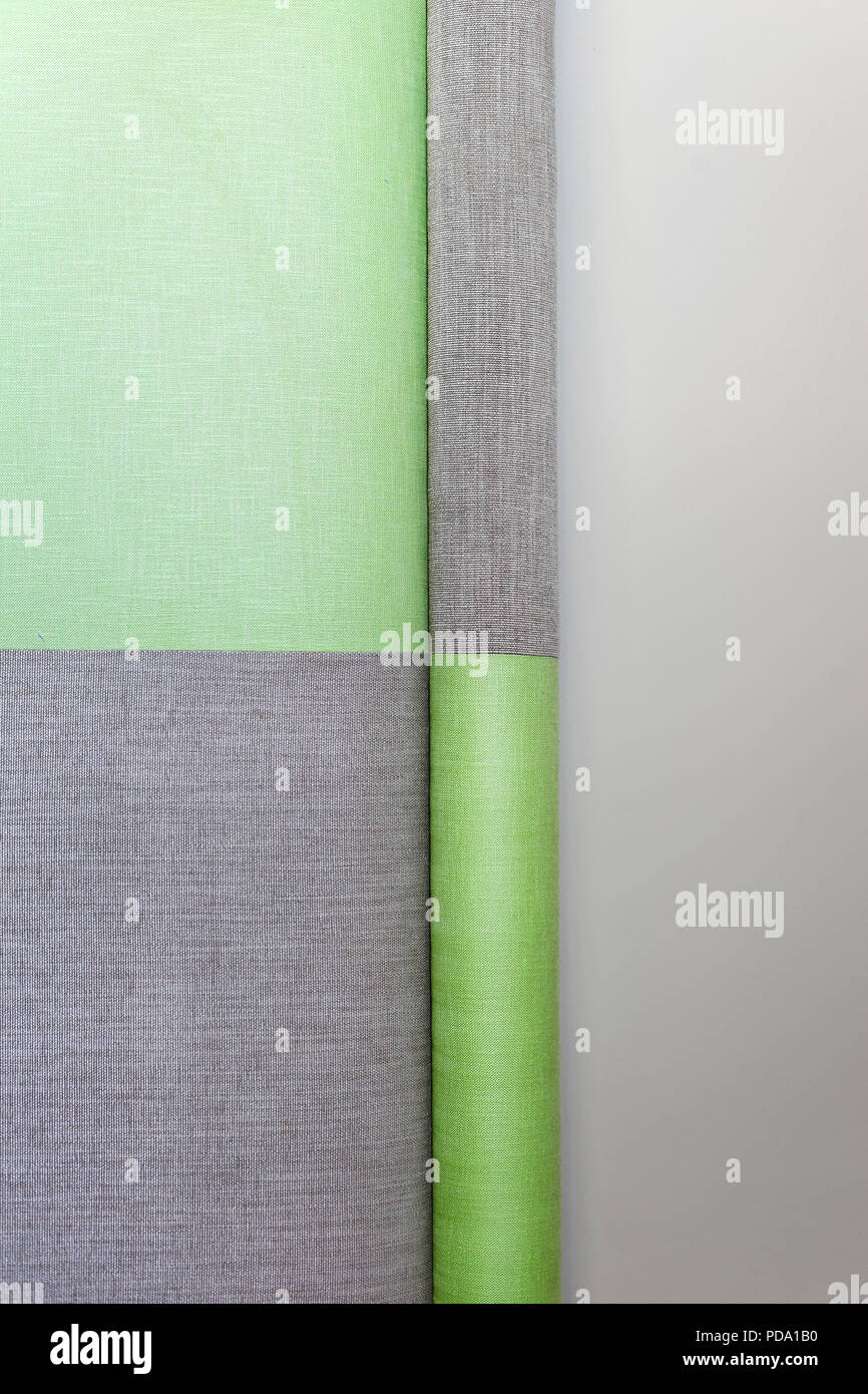 Two tone linen background green and gray Stock Photo - Alamy