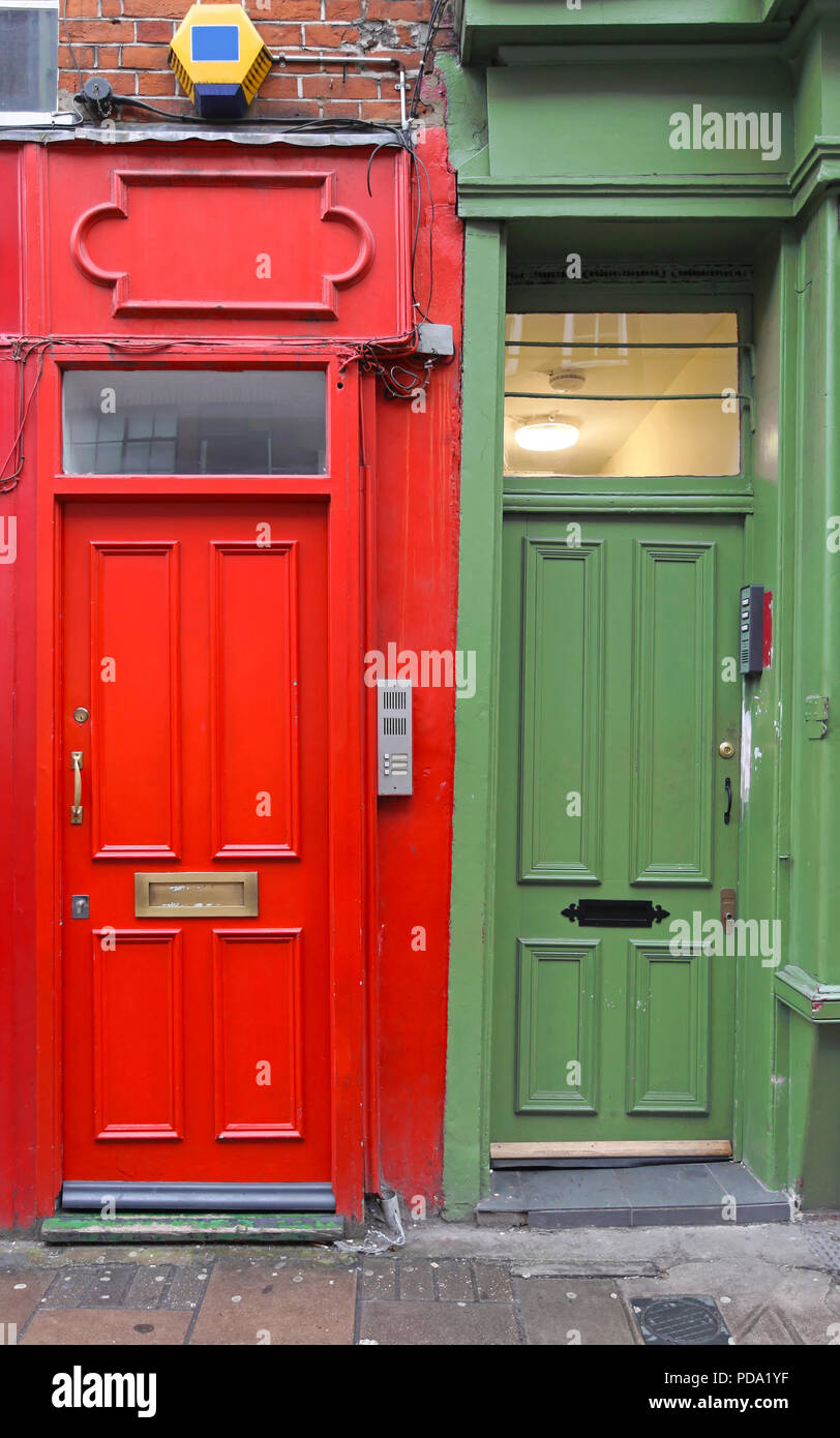 Red And Green Doors At Houses In London Stock Photo 214736019 Alamy