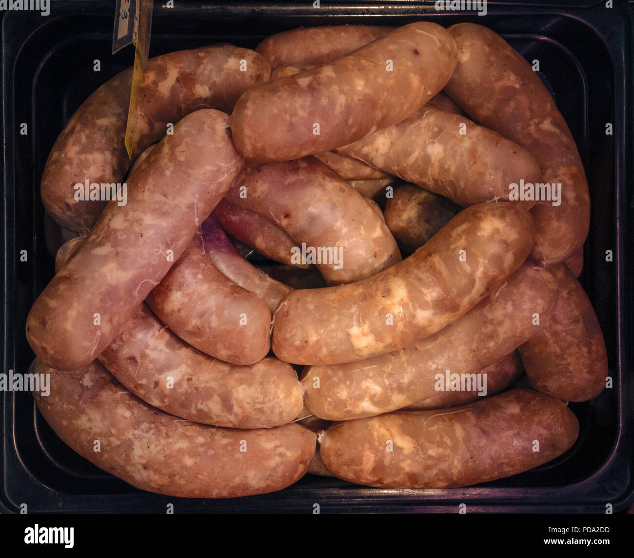 small sausages in container Stock Photo Alamy