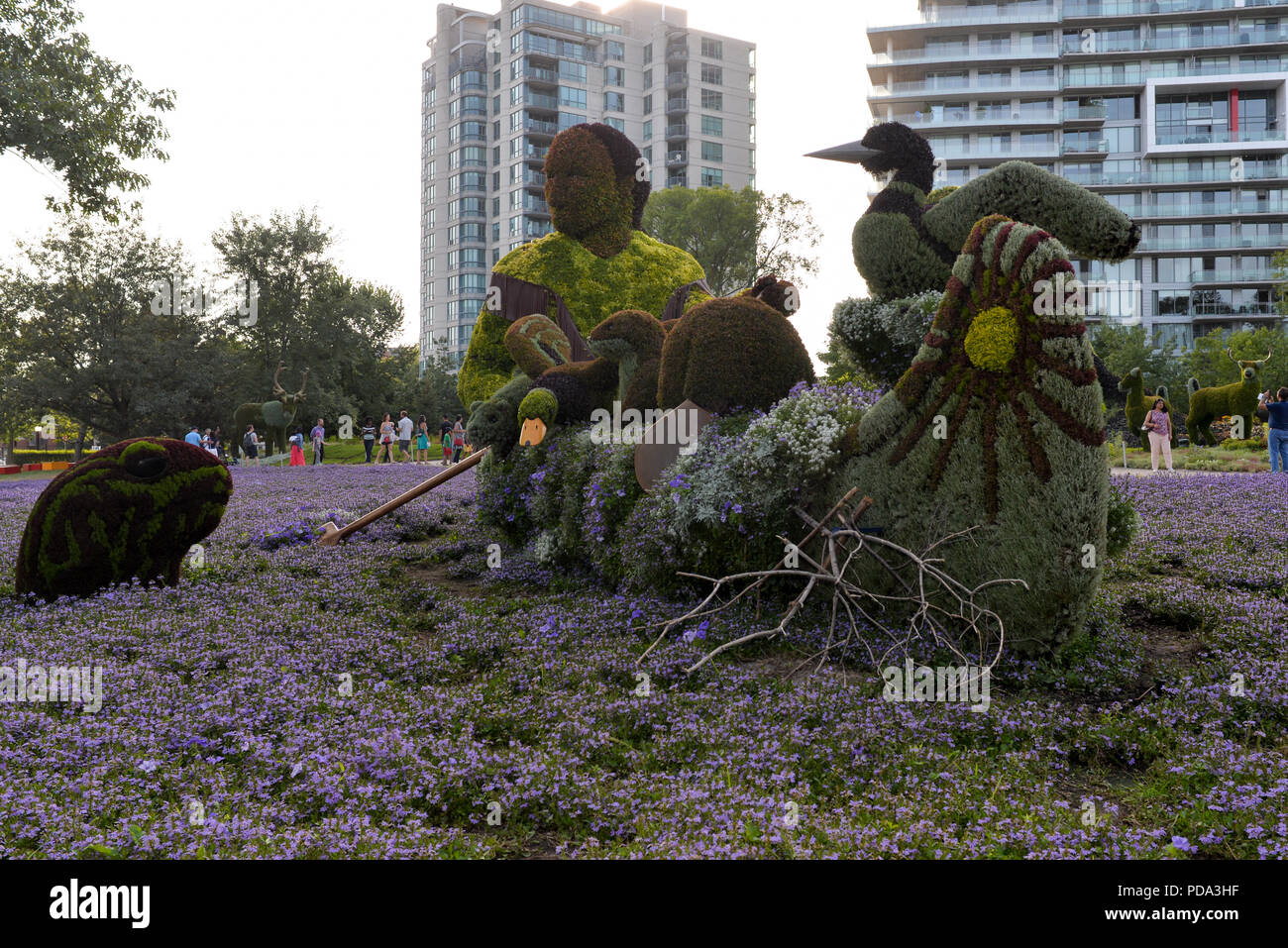 Quebec Garden Sculptures Stock Photo Alamy