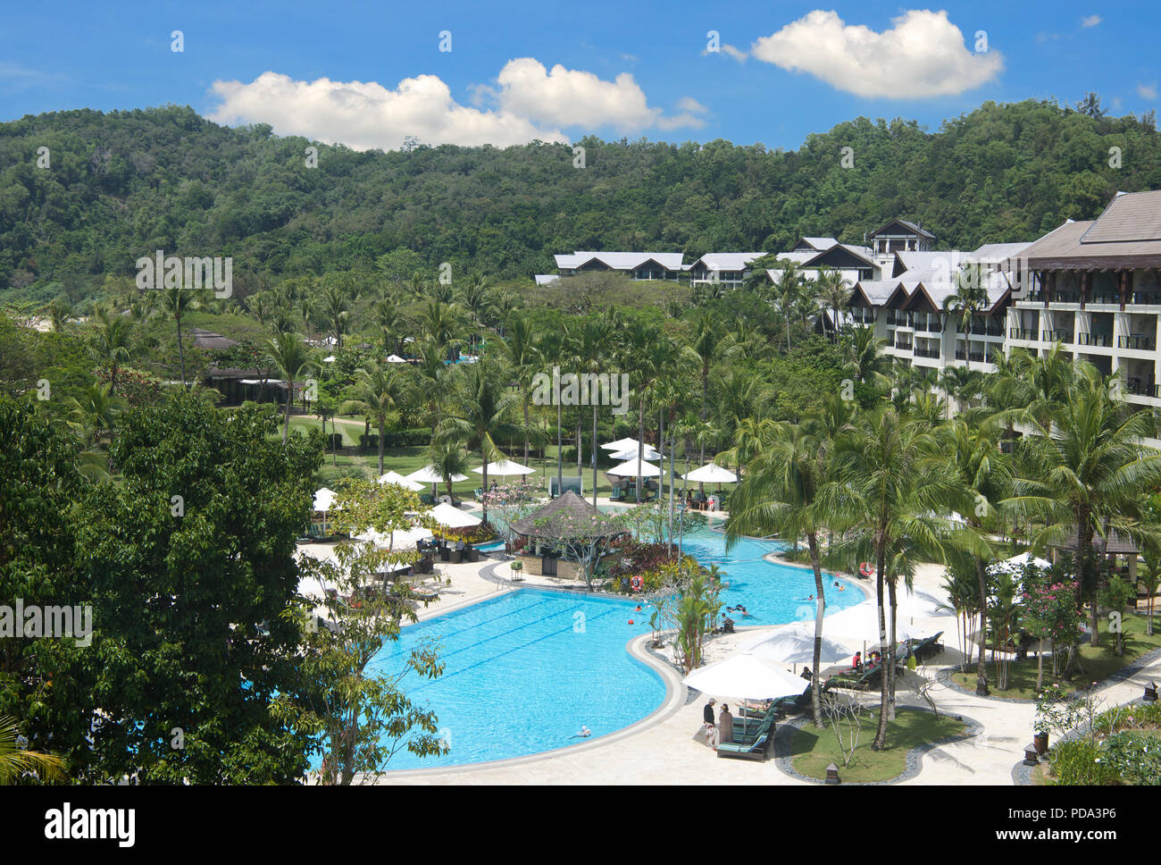 Shangri-La beach Resort Sabah Borneo Malaysia Federation Stock Photo