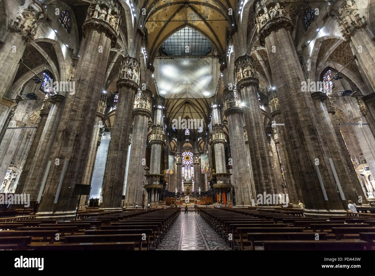 Milan, Italy - 25.06.2018: Interior of the Duomo di Milano (Dome of Milan),  Milan, Italy. Metropolitan Cathedral-Basilica of the Nativity of Saint Mar  Stock Photo - Alamy