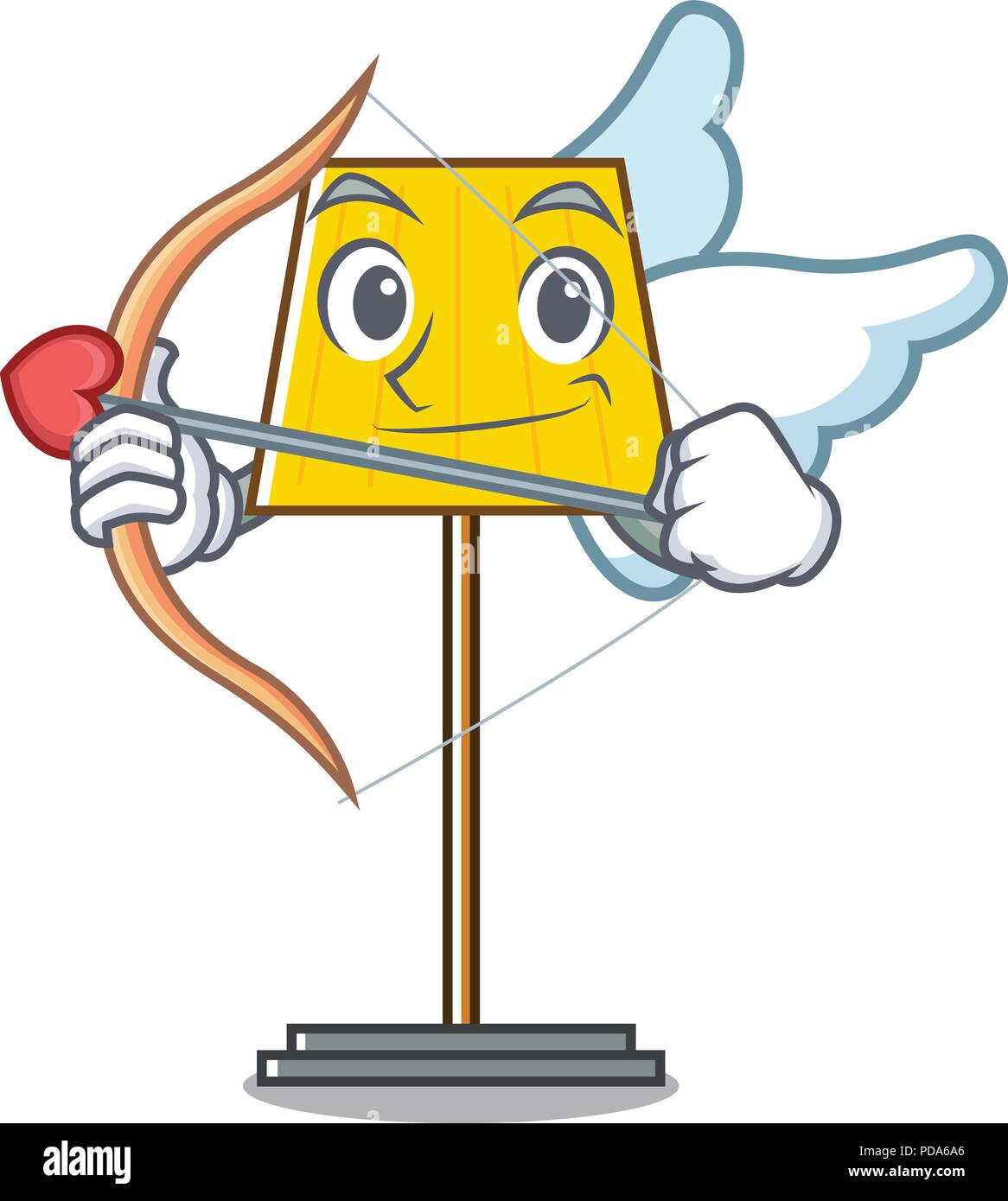 Cupid floor lamp character cartoon Stock Vector
