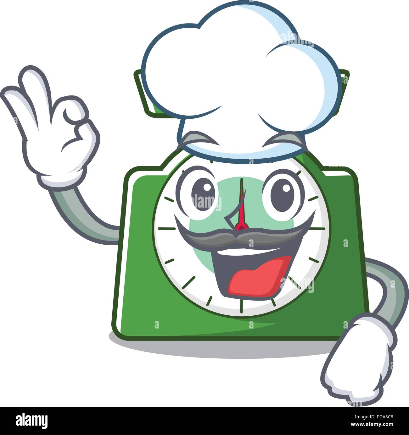 Chef kitchen scale character cartoon Stock Vector Image & Art Alamy