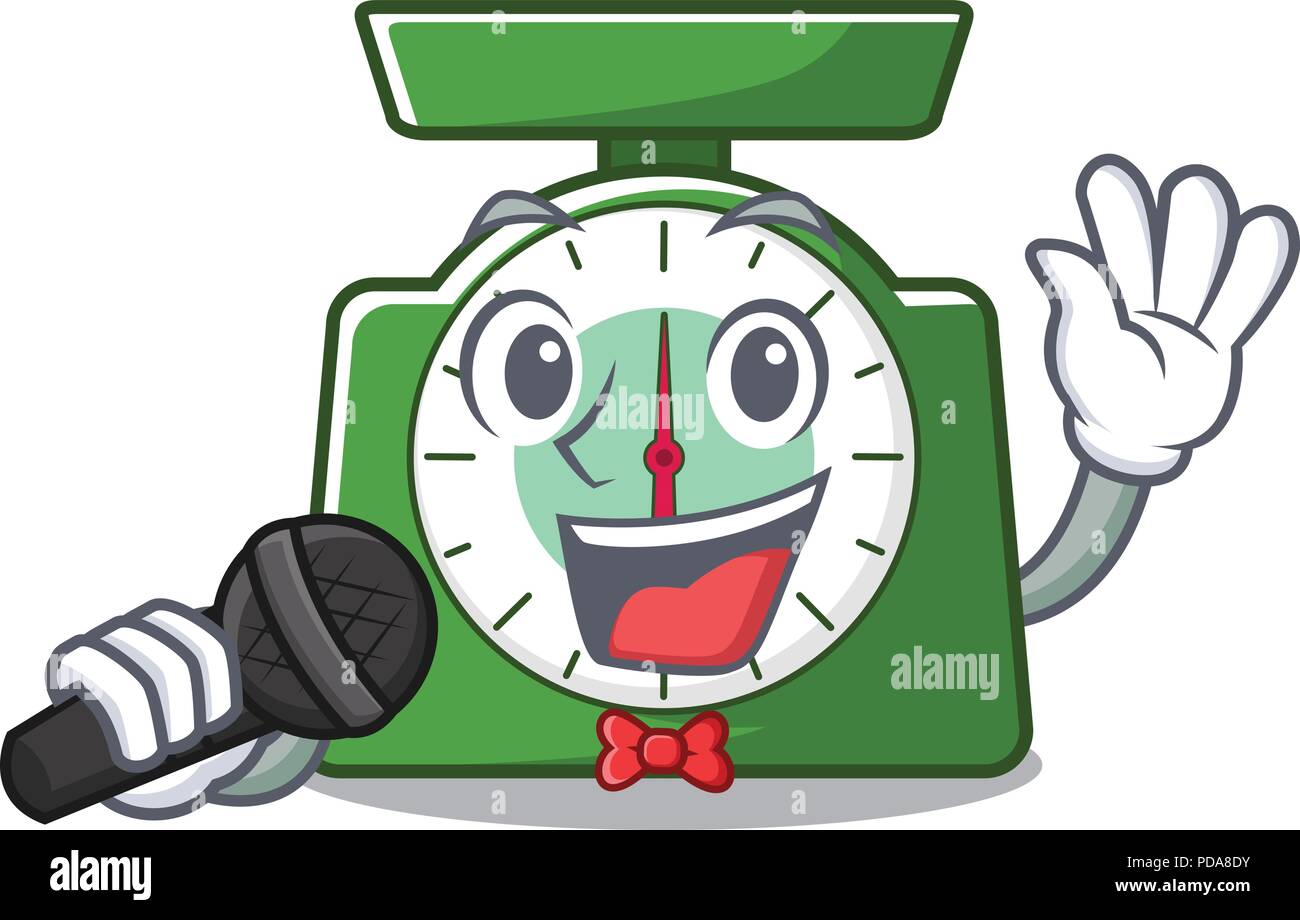 Singing kitchen scale mascot cartoon Stock Vector Image & Art - Alamy