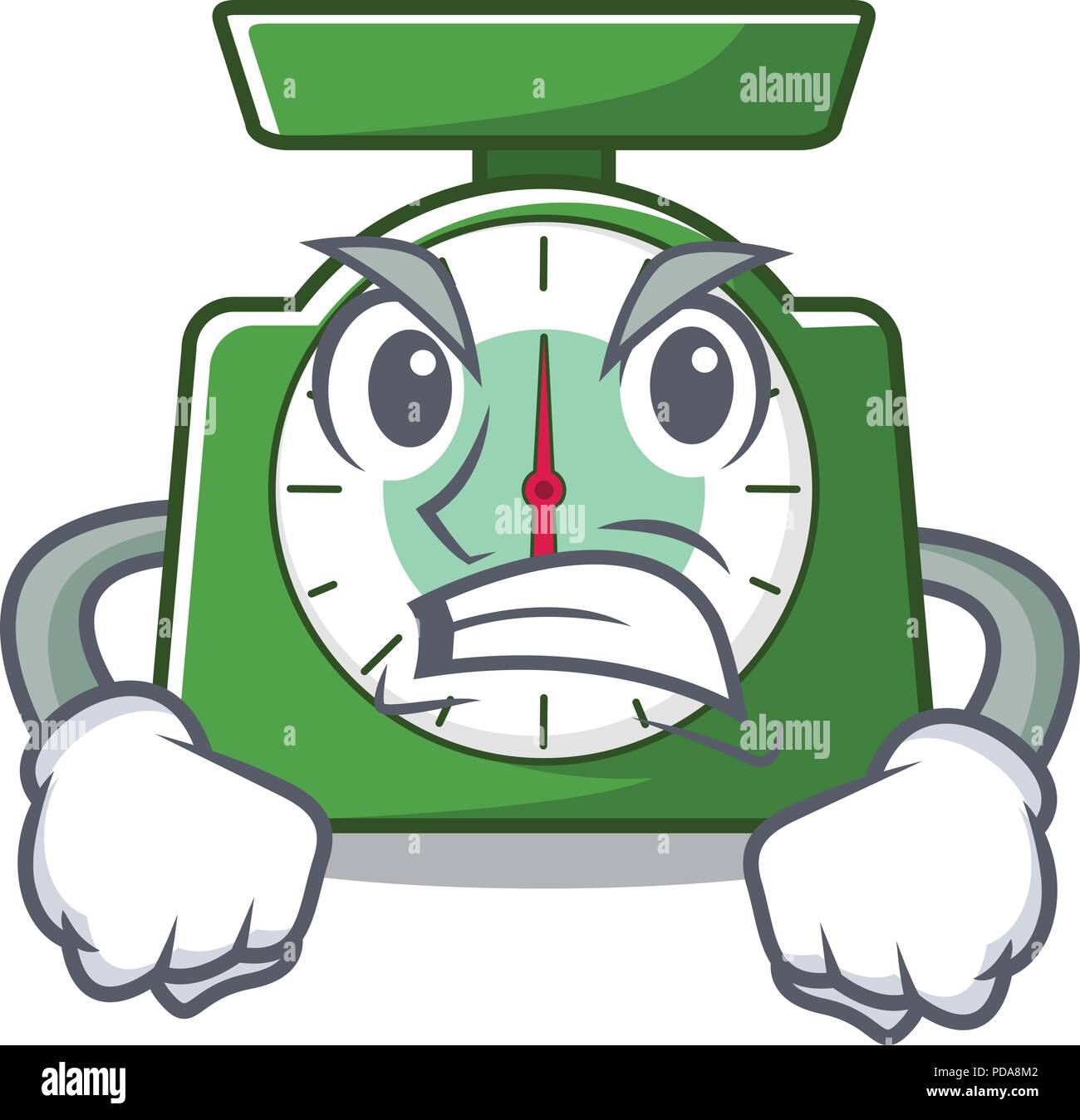 Angry kitchen scale mascot cartoon Stock Vector Image & Art Alamy