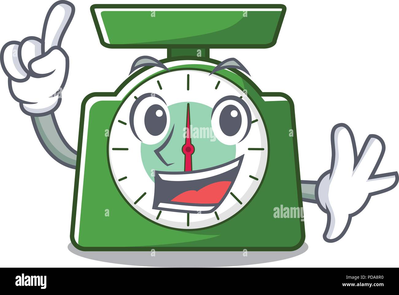 Finger kitchen scale mascot cartoon Stock Vector Image & Art Alamy