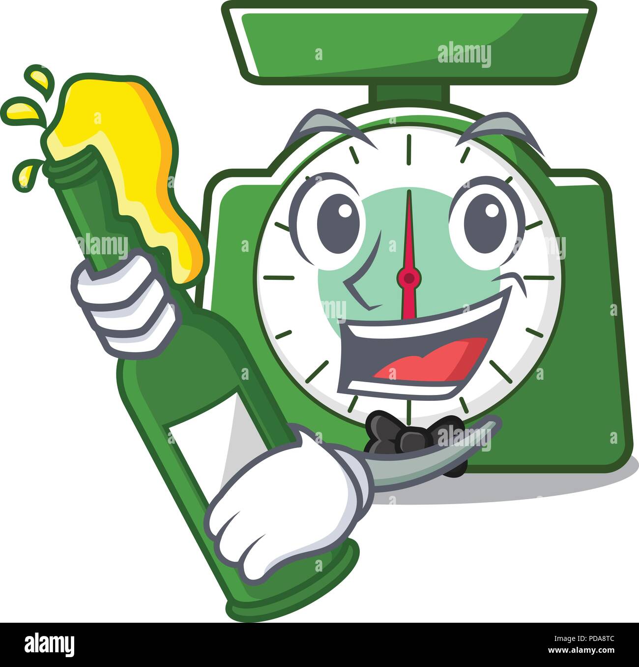 With beer kitchen scale mascot cartoon Stock Vector Image & Art Alamy