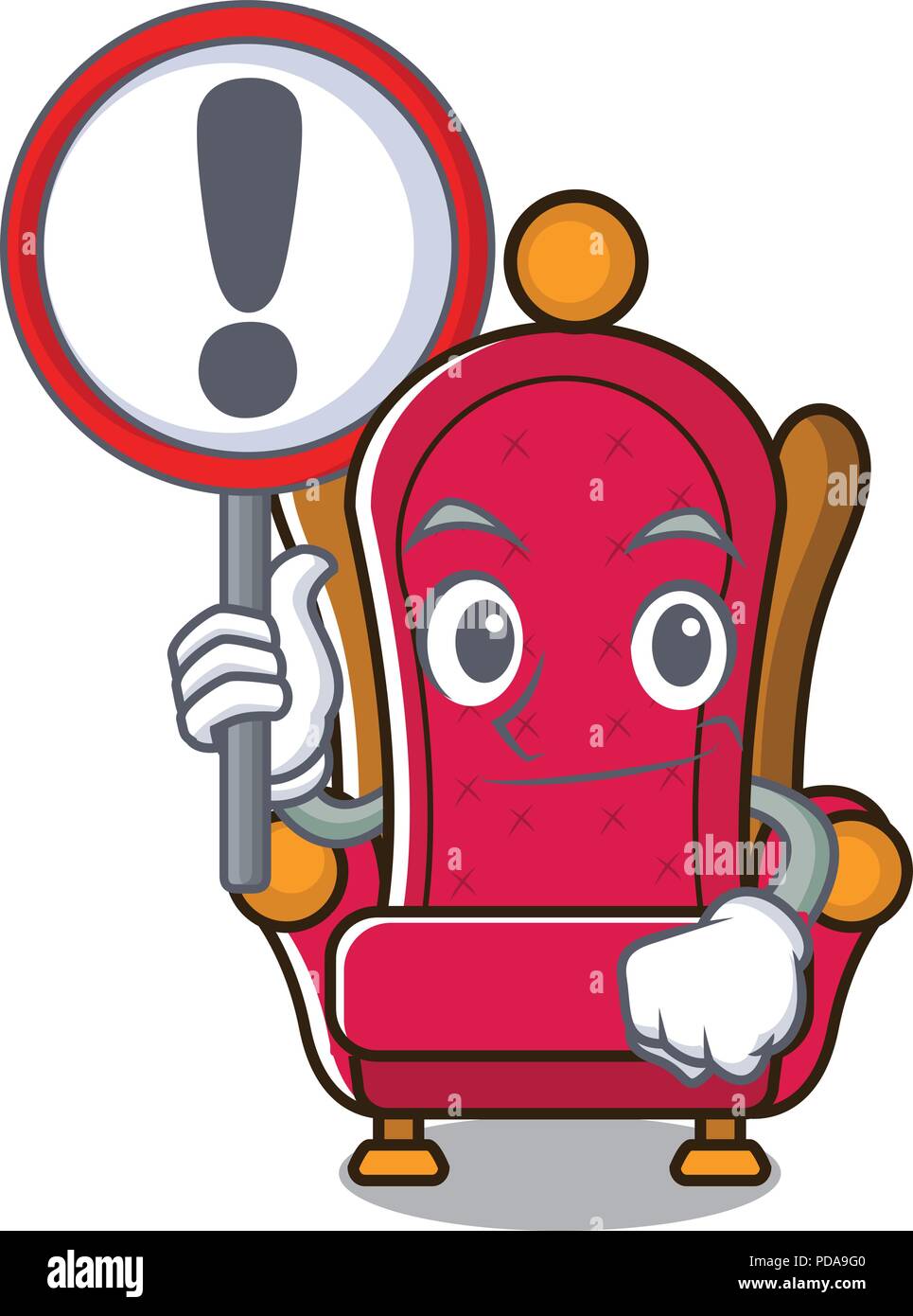 with sign king throne character cartoon stock vector art sign king