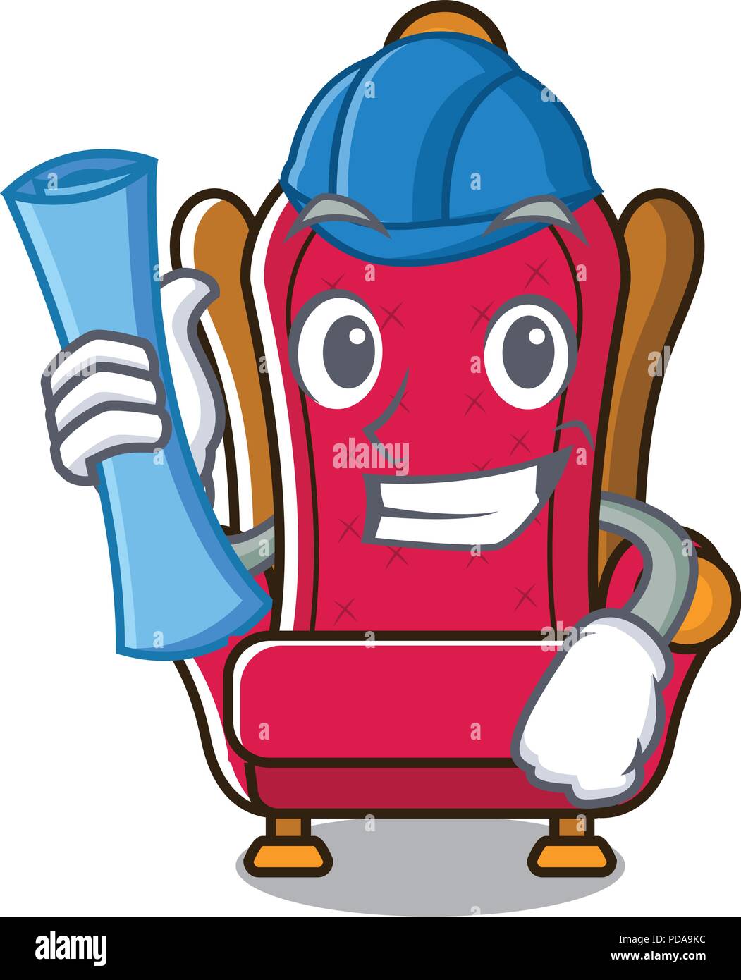 Architect king throne character cartoon Stock Vector Image & Art - Alamy