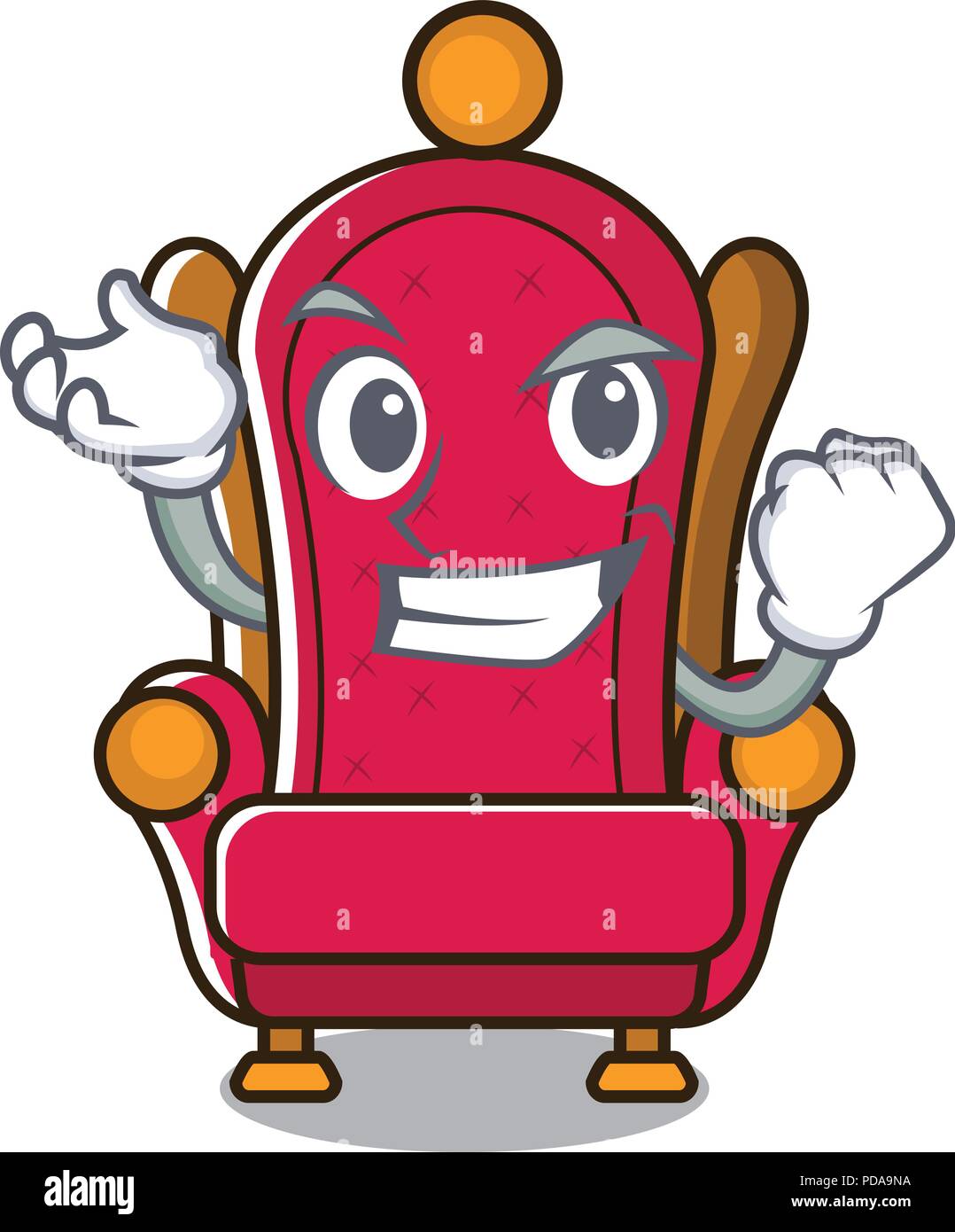 Successful king throne character cartoon Stock Vector Image & Art - Alamy