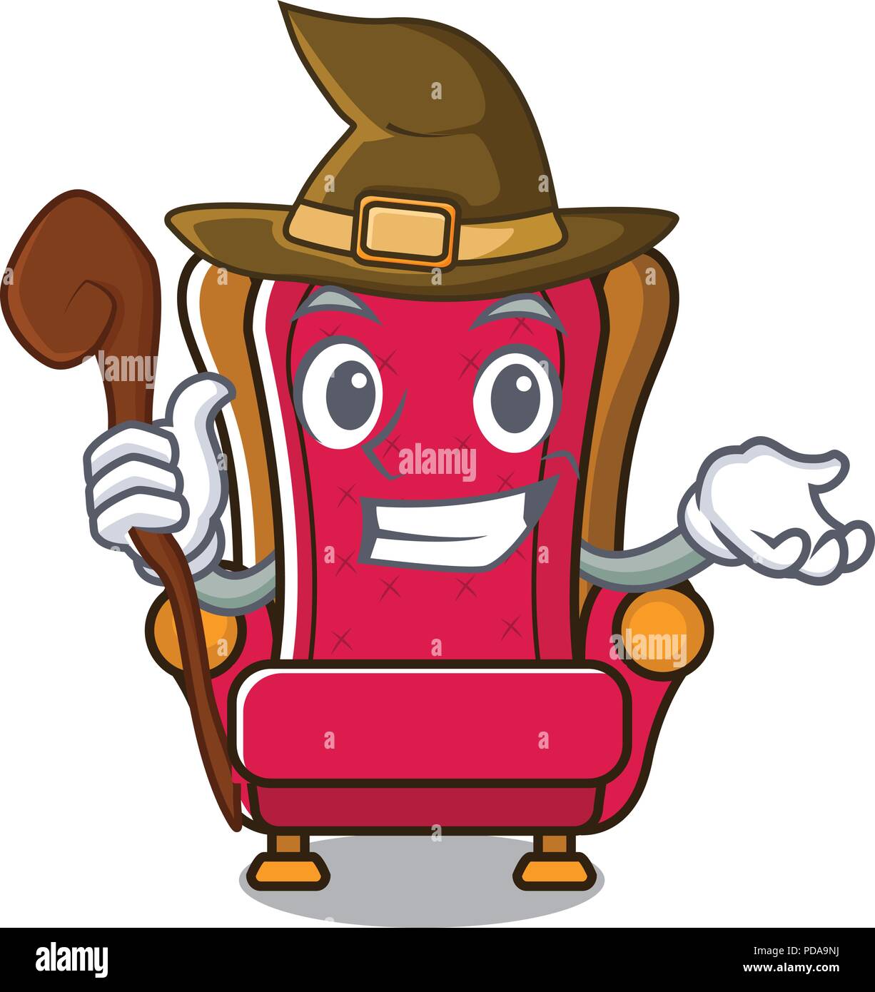 Witch king throne mascot cartoon Stock Vector Image & Art - Alamy