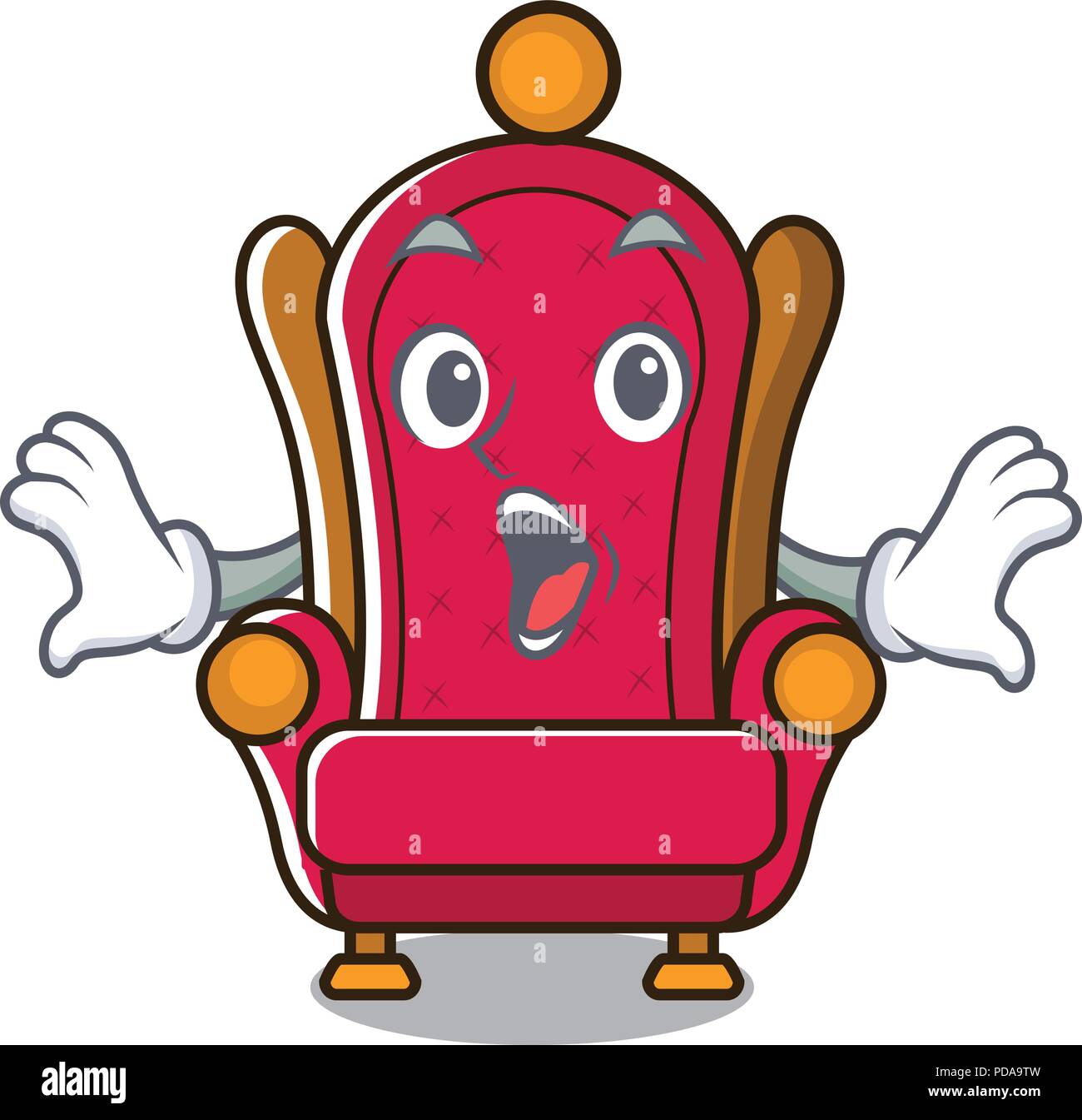 Surprised king throne mascot cartoon Stock Vector Image & Art - Alamy