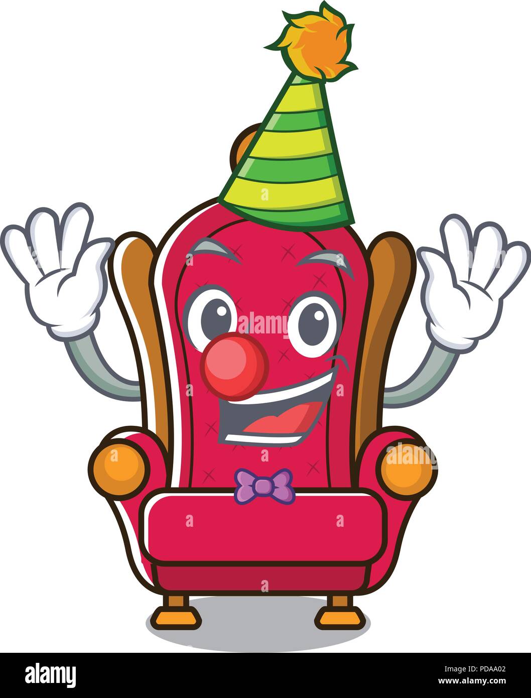 Clown king throne mascot cartoon Stock Vector Image & Art - Alamy