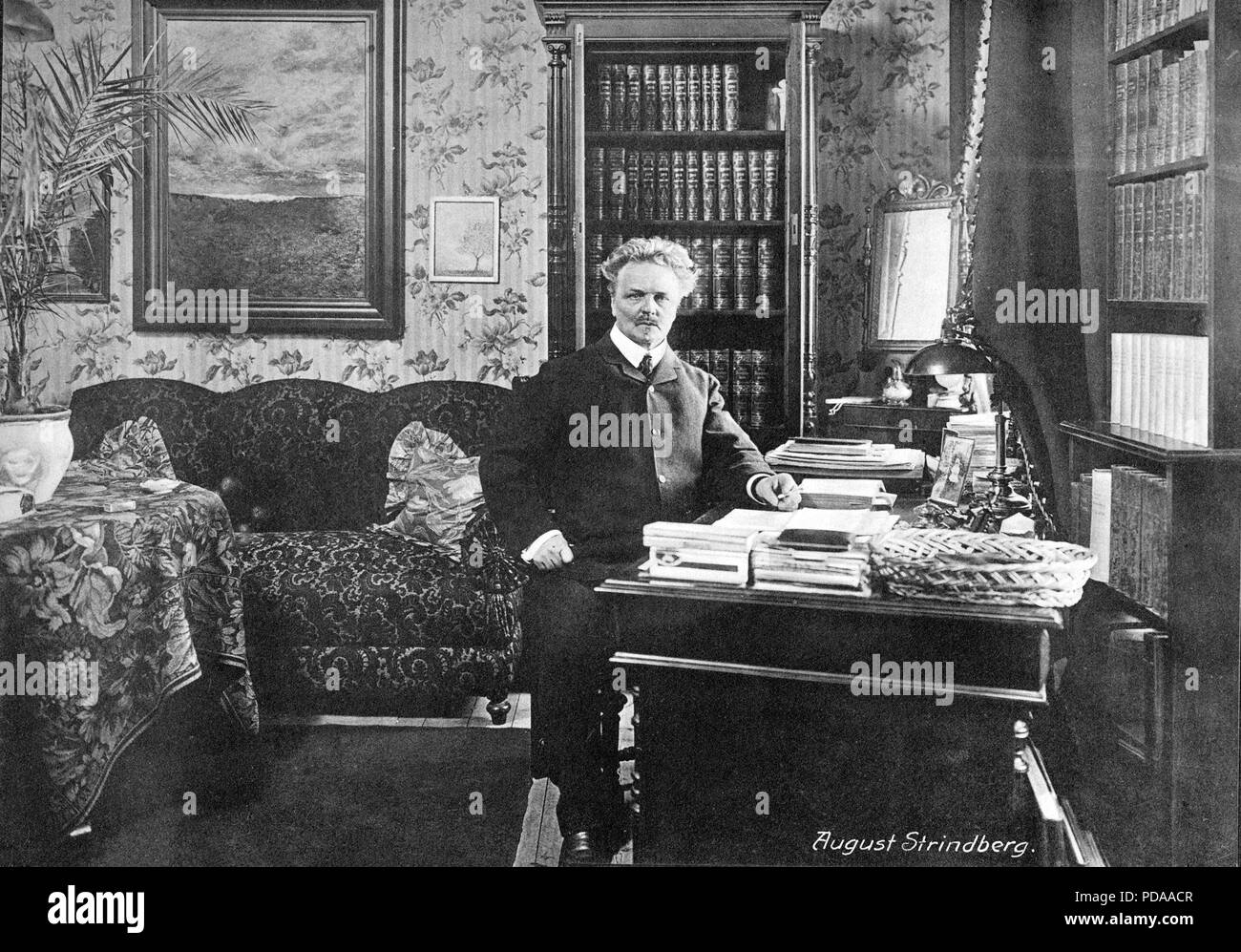 august strindberg 1849 1912 swedish playwright and novelist about 1900 stock photo alamy