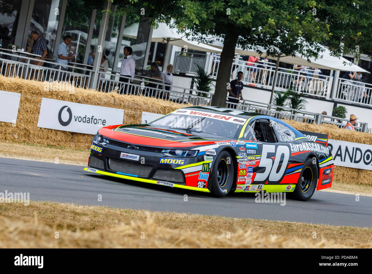 2017 Chevrolet SS Euro NASCAR entrant with driver Jerome Galpin at the 2018 Goodwood Festival of Speed, Sussex, UK. Stock Photo