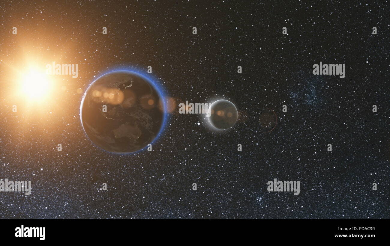 Realistic rotation earth from day hi-res stock photography and images ...