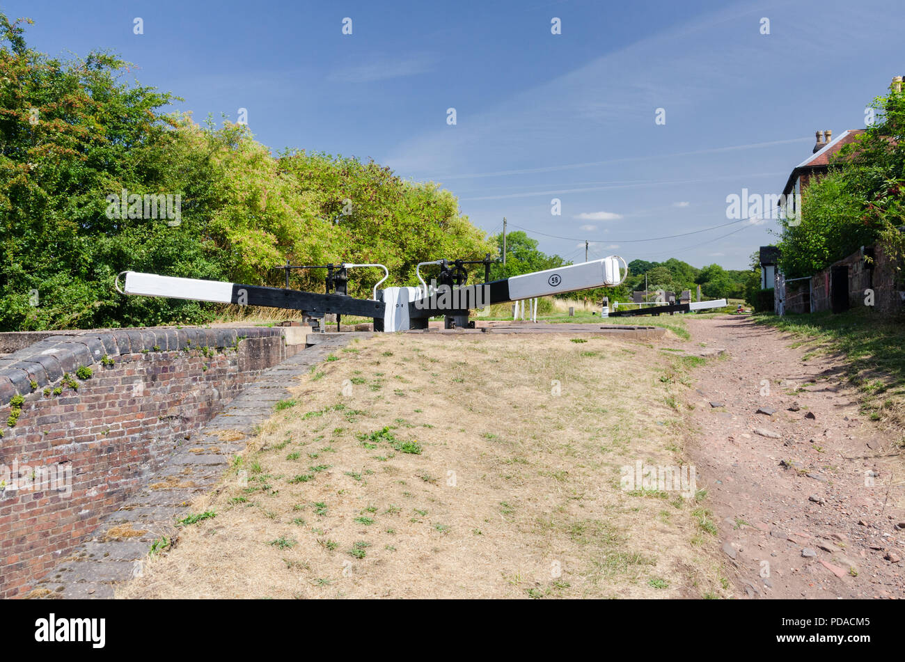 The Worcester and Birmingham Canal at Tardebigge in Worcester.The 30